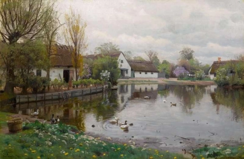 Vijver in Herstedvester Denemarken 1923