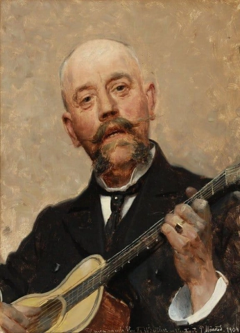 Porträtt av målaren Frederik Winther 1853 1916 Konstnärens vän 1904