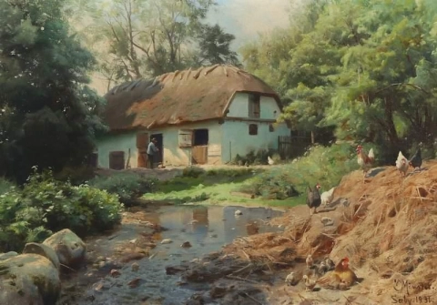 Summer At A River By A Farm 1931