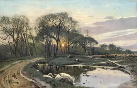 Sunset At A Small Pond