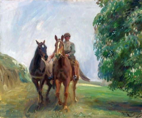 Garnelen führen zwei Jäger 1912