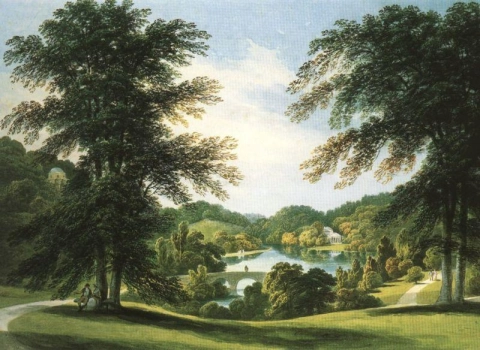 Nicholson Francis Ansicht von Stourhead