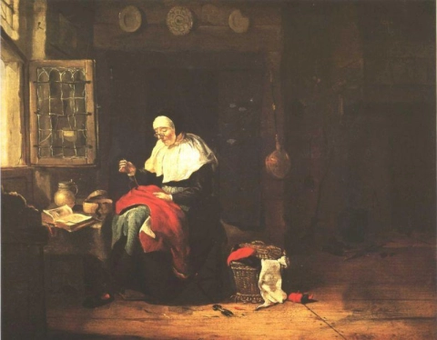 Noort Pieter Pieterz Van Mujer Cosiendo