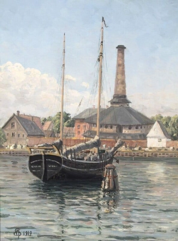 Der Hafen am Faxe Ladeplads 1919