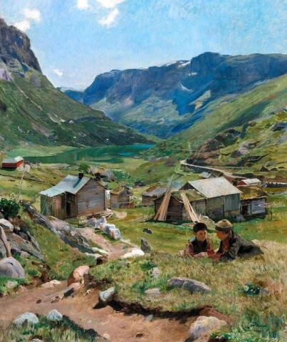 Summer Day View Of The Valley At Skogstad