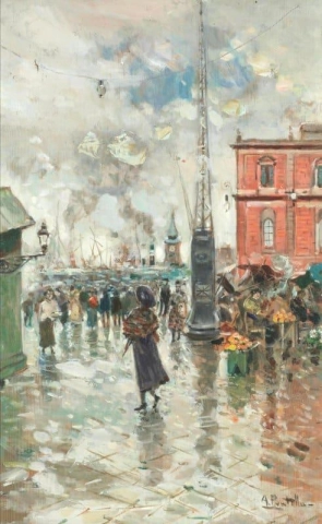 A Bustling Port Scene