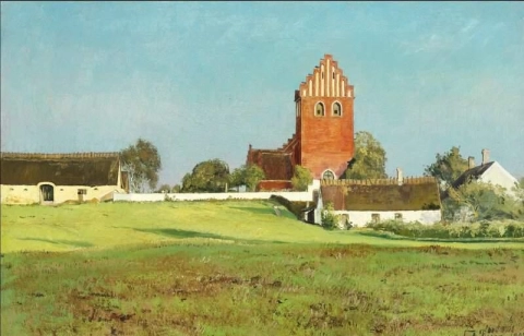 Die Kirche und das Pfarrhaus in Hoje Tastrup