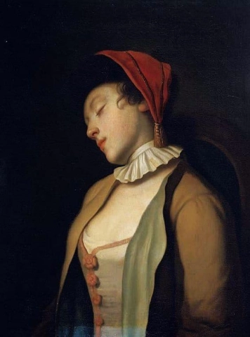 Una joven dormida