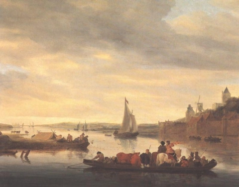 Ruysdael Salomon Van La traversata a Nimwegen