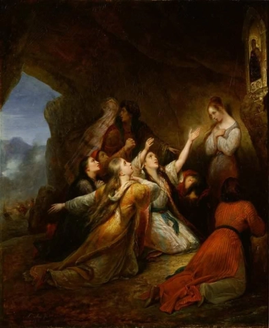 Mulheres gregas implorando por assistência, 1826