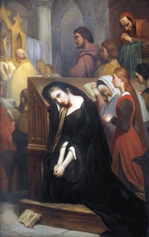 Marguerite in der Kirche 1844