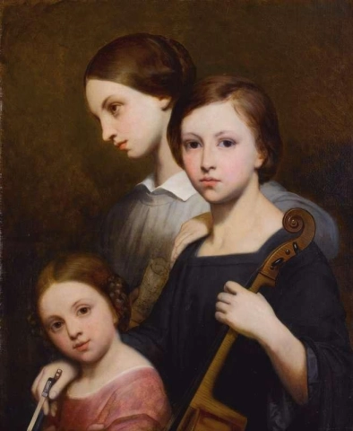 Portret van Rene Cecile en Louise Franchomme, ca. 1850-1851