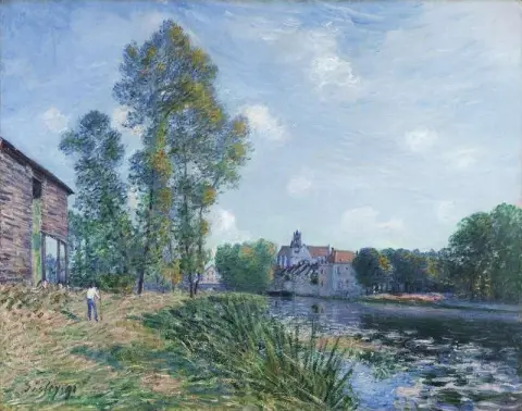 Le Loing A Moret en el verano de 1891