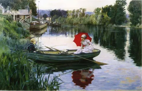 Stille dag på Seinen 1880