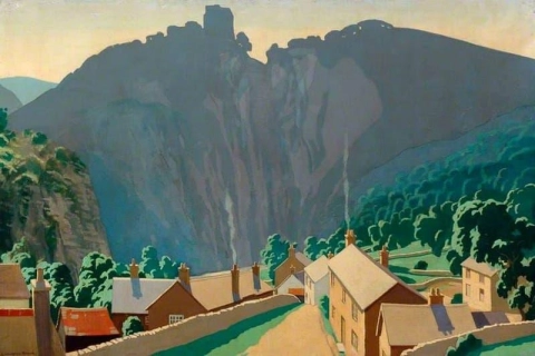 Castelo de Peveril no Peak District, 1924