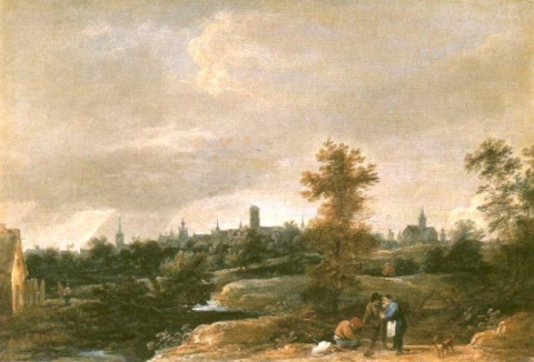 Tenier David der Jüngere Ein Blick auf die Landschaft in der Nähe von Brüssel