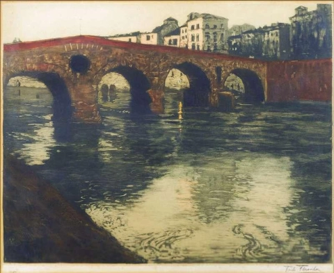 Ponte Pietra Verona noin 1900