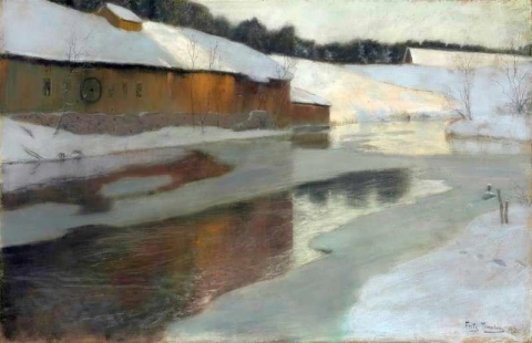 Wintertafereel Lysaker 1892