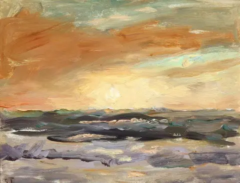 Solnedgang over Skagen strand