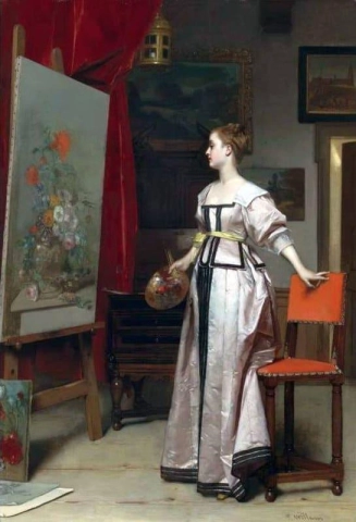 The Young Artist In Her Studio