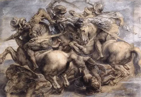 La batalla de Anghiari (detalle)