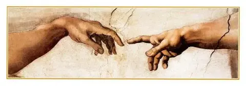 Creation of Adam Hands only