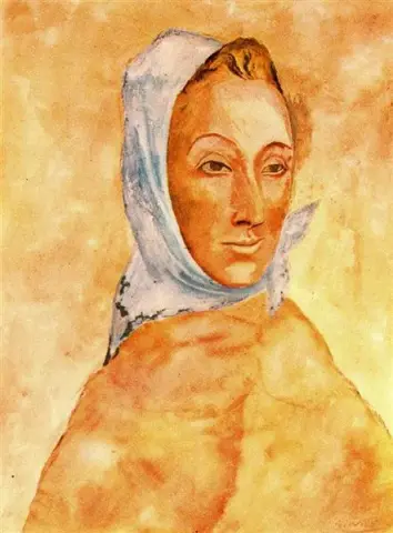 Portrait of Fernande Olivier in headscarves