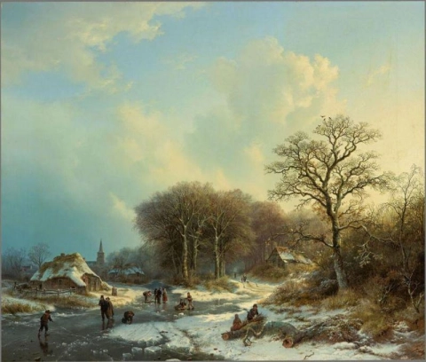 Barend Cornelis Koekkoek 冬の風景 1839