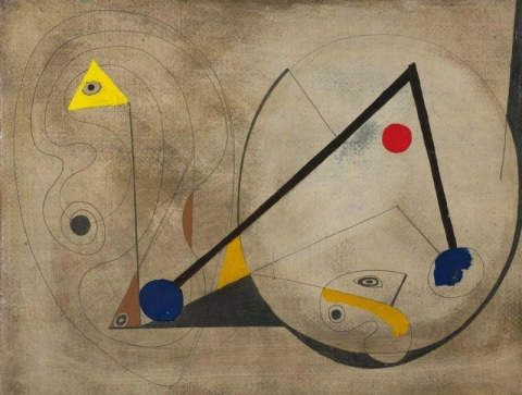 Ben Nicholson, saatuaan 100 punnan shekin, 1933