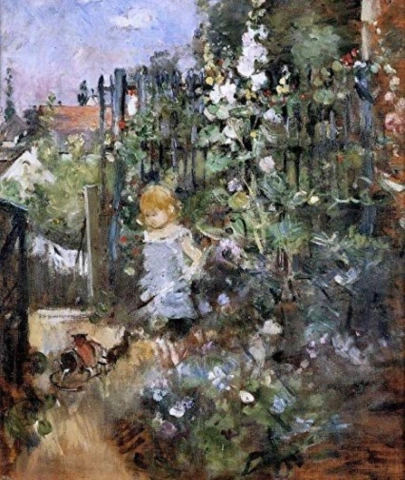 Berthe Morisot-kind in de rozentuin - 1881