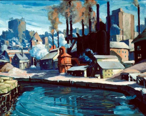 Carl Gaertner Cuyahoga-joen mutkan ympärillä 1925