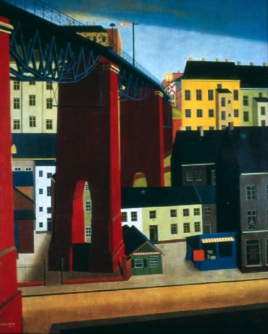 Carl Grossberg-bron över Schwarzbachstrasse i Wuppertal 1927