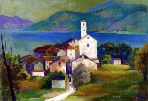 Carl Hofer italienska landskapet Agnuzzo 1936