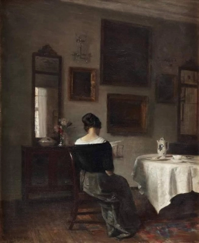 Carl Vilhelm Holsoe, At The Breakfast Table