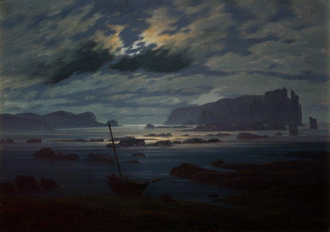 Caspar David Friedrich O Mar do Norte ao Luar