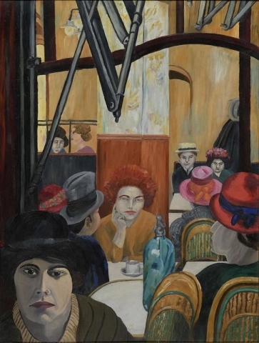 塞德里克·莫里斯 (Cedric Morris)，巴黎 Café de la Rotonde。 1924年