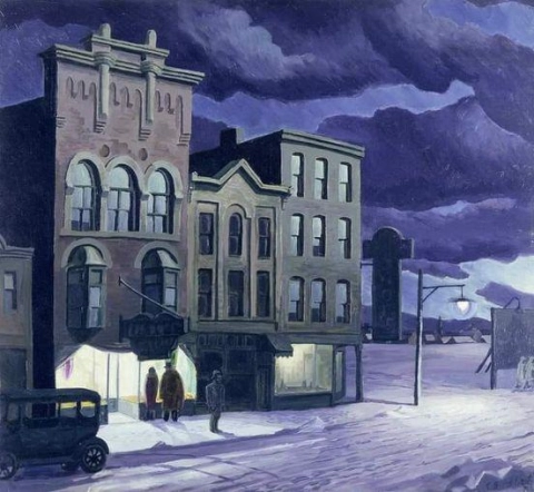 Charles E. Burchfield Crepúsculo de inverno 1930