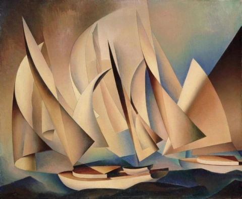 Charles Sheeler angående yachter og yachter - 1922