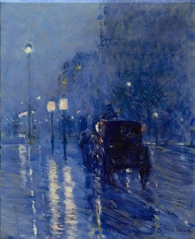 Childe Hassam, Rainy Midnight 1899