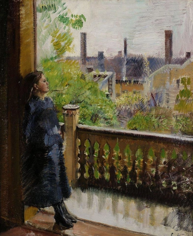 Christian Krohg The Balcony At Gronnegate - 1889