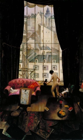 Christopher Richard Wynne Nevinson Een studio in Montparnasse 1926