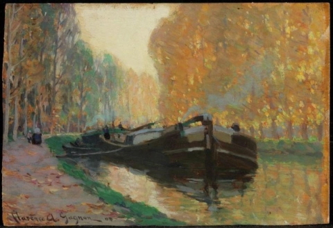 Clarence Gagnon, Barca sul canale, 1908