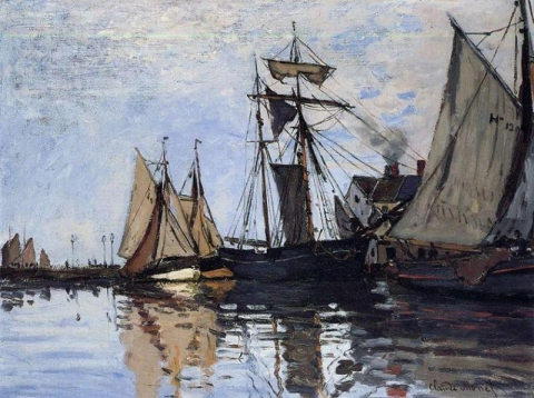 Boats In The Port Of Honfleur 1866