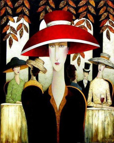 Danny Mcbride Donna con cappello rosso