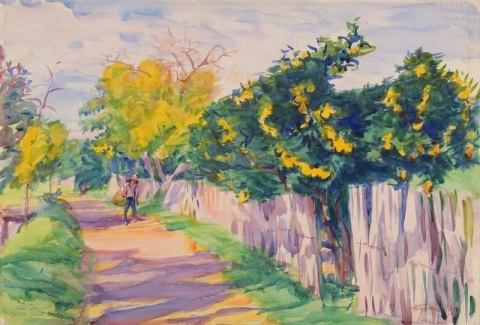 Dodge MacKnight, A Lane Through An Orange Grove, Orihuela, 1904