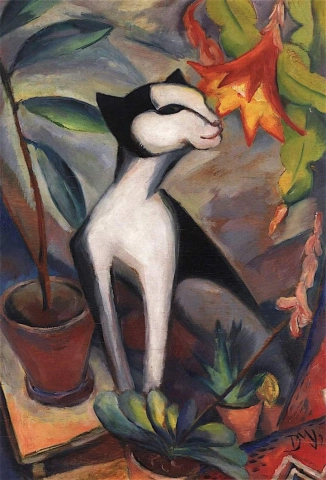 Dorothea Maetzel-johannsen Kat y flor de cactus 1921