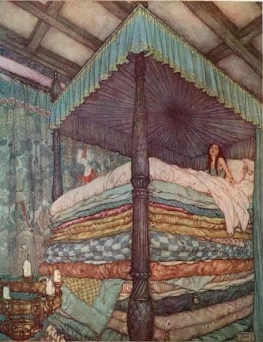 Edmund Dulac La princesa y el guisante