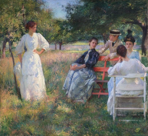 Edmund Tarbell In The Orchard