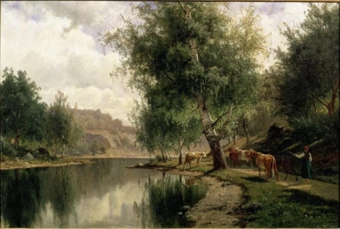 Edvard Bergh, Sommarlandskap, 1873