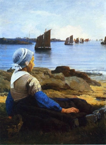 Edward E. Simmons Awaiting His Return - 1884